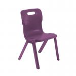 Titan One Piece Classroom Chair Size 5 470x500x770mm Grape KF70516 KF70516