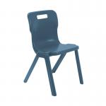 Titan One Piece Classroom Chair Size 6 470x530x805mm Steel Blue KF70520 KF70520