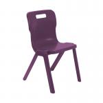 Titan One Piece Classroom Chair Size 6 470x530x805mm Grape KF70521 KF70521