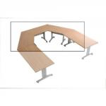 Arista Beech Lightweight Folding Trapezoidal Conference Table 1600x692mm KF71402
