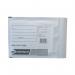This picture shows a pack of 100 GoSecure Padded Envelopes, with each envelope being white in color and having internal dimensions of 140x195mm. They also feature a bubble lining for added protection during shipping.