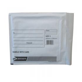 GoSecure Bubble Envelope Size 5 Internal Dimensions 205x245mm White (Pack of 100) KF71450 KF71450