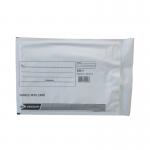 The photograph shows a pack of 50 GoSecure Padded Envelopes in size 7, with internal dimensions of 220x320mm. The envelopes are white in color and have a bubble lining for added protection. Each envelope is labeled with the GoSecure brand logo.