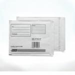 The photograph shows a stack of white GoSecure padded envelopes and bubble envelopes, with a pack size of 50. The internal dimensions of the size 10 envelope are 340x435mm, making it ideal for securely sending important items or documents. The envelopes are clearly marked with the GoSecure logo.