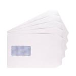 Q-Connect C5 Envelopes Window Pocket Self Seal 100gsm White (Pack of 500) 9007500 KF71466