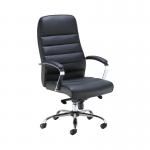 Jemini Ares High Back Executive Chair 690x690x1145-1200mm Leather Look Black KF71521 KF71521