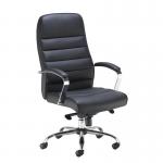 Jemini Ares High Back Executive Chair 690x690x1145-1200mm Leather Look Black KF71521 KF71521
