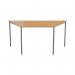 Jemini Trapezoidal Multipurpose Table 1600x800x730mm Nova OakSilver KF71526 KF71526