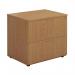 Jemini 2 Drawer Desk Side Filing Cabinet 800x600x730mm Nova Oak KF71529 KF71529