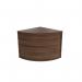 Jemini Reception Modular Corner Desk Unit 800x800x740mm Dark Walnut KF71536 KF71536