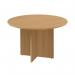 Arista Round Meeting Table 1100x1100x730mm Maple KF72049 KF72049