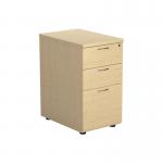 Jemini 3 Drawer Desk High Pedestal 404x600x730mm Maple KF72071 KF72071