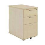 Jemini 3 Drawer Desk High Pedestal 404x600x730mm Maple KF72071 KF72071