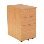 Jemini Oak 800mm 3 Drawer Desk High Pedestal KF72073 KF72073