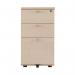 Jemini 3 Drawer Desk High Pedestal 404x800x730mm Maple KF72074 KF72074