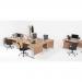 Jemini 3 Drawer Desk High Pedestal 404x800x730mm MapleKF72074 KF72074