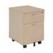 Jemini 2 Drawer Mobile Pedestal 404x500x595mm Maple KF72083 KF72083