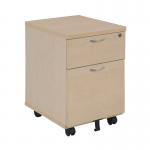 Jemini 2 Drawer Mobile Pedestal 404x500x595mm Maple KF72083 KF72083