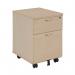 Jemini 2 Drawer Mobile Pedestal 404x500x595mm Maple KF72083 KF72083