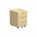 Jemini 3 Drawer Mobile Pedestal 400x500x595mm Maple KF72086 KF72086