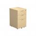 Jemini 3 Drawer Under Desk Pedestal 404x500x690mm Maple KF72089 KF72089