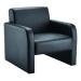 Arista Reception Chair Flat Pack Leather Look Black KF72153
