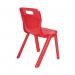 Titan One Piece Classroom Chair 363x343x563mm Red KF72154 KF72154