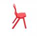 Titan One Piece Classroom Chair 363x343x563mm Red KF72154 KF72154