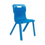 Titan One Piece Classroom Chair 363x343x563mm Blue KF72155 KF72155