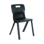 Titan One Piece Classroom Chair 363x343x563mm Charcoal KF72157 KF72157