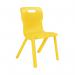 Titan One Piece Classroom Chair 363x343x563mm Yellow KF72158 KF72158