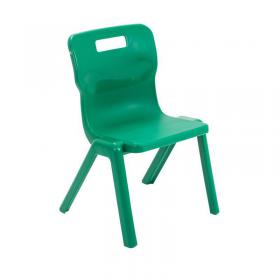 Titan One Piece Classroom Chair 435x384x600mm Green KF72161 KF72161