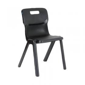 Titan One Piece Classroom Chair 435x384x600mm Charcoal KF72162 KF72162