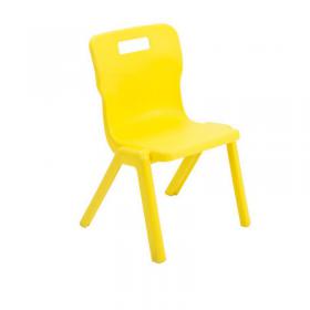 Titan One Piece Classroom Chair 435x384x600mm Yellow KF72163 KF72163