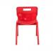 Titan One Piece Classroom Chair 432x408x690mm Red KF72164 KF72164