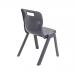 Titan One Piece Classroom Chair 432x408x690mm Charcoal KF72167 KF72167