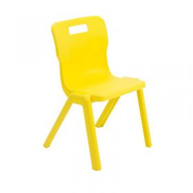 Titan One Piece Classroom Chair 432x408x690mm Yellow KF72168 KF72168