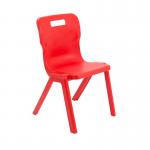 Titan One Piece Classroom Chair 480x486x799mm Red KF72169 KF72169