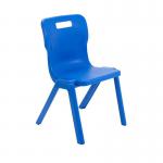 Titan One Piece Classroom Chair 480x486x799mm Blue KF72170 KF72170