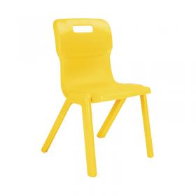 Titan One Piece Classroom Chair 480x486x799mm Yellow KF72173 KF72173