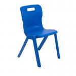 Titan One Piece Classroom Chair 482x510x829mm Blue KF72175 KF72175