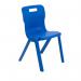 Titan One Piece Classroom Chair 482x510x829mm Blue KF72175