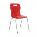 Titan 4 Leg Classroom Chair 438x398x670mm Red KF72179 KF72179