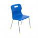 Titan 4 Leg Classroom Chair 438x398x670mm Blue KF72180