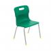 Titan 4 Leg Classroom Chair 438x398x670mm Green KF72181
