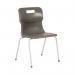 Titan 4 Leg Classroom Chair 438x398x670mm Charcoal KF72182 KF72182