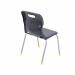 Titan 4 Leg Classroom Chair 438x398x670mm Charcoal KF72182 KF72182