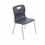 Titan 4 Leg Classroom Chair 438x398x670mm Charcoal KF72182 KF72182
