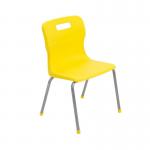 Titan 4 Leg Classroom Chair 438x398x670mm Yellow KF72183 KF72183