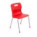 Titan 4 Leg Classroom Chair 438x416x700mm Red KF72184